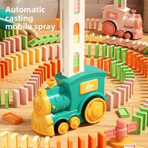 Placement de plaque d'immatriculation automatique transfrontalier <span class=keywords><strong>Domino</strong></span> <span class=keywords><strong>Mini</strong></span> Train, musique <span class=keywords><strong>électrique</strong></span>, éclairage, train jouet - Product Image 2