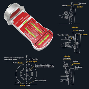 Automobil Frontrad Neigung Winkel Positionierung Tester Steuereckel Tester magnetische Achse Drehglückscheibe und King-Pin-Gauge - Product Image 3