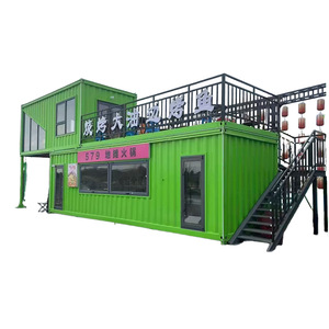 Contenedor Marítimo Modificado, Diseño Industrial Rectangular, Tienda, Comercio Exterior, Puesto de Comida Callejero, Ensamblaje de Dos Niveles - Product Image 1