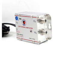 Amplificateur de signal CATV 2 voies 20db house-hold 1 in 2 out AMP Antenna Cable TV Booster Splitter Home TV Equipments (Eueope Plug)