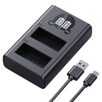 Pengisi Daya Baterai Kamera K&F Concept Dual Slot Type-C Quick Charger NP-W126 untuk Fujifilm X100vi, X100V, XM5, XE5, XT30II, XT30