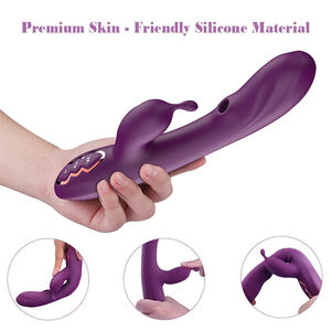 ドロップシッピングウサギのバイブレーター現実的なディルドGスポットバイブレーター大人のおもちゃ女性強力なデュアルモトスラスト回転ディルド - Product Image 4