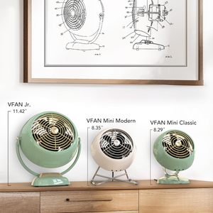 Ventilador <span class=keywords><strong>Vornado</strong></span> VFAN Mini, Clásico, Vintage, Retro, de Metal, Circulador de Aire, de Escritorio, de Noche, 2 Velocidades Ajustables, Inclinación, Silencioso, Verde - Product Image 2