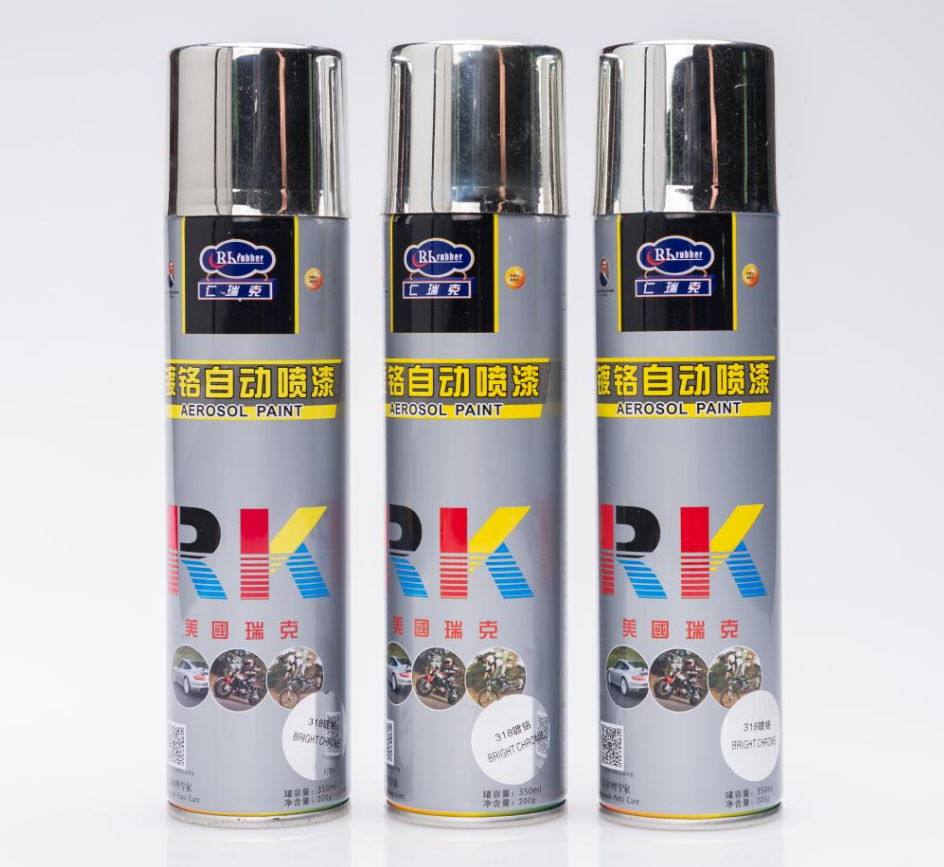RK Brand Chrome Aerosol Spray Paint Silver