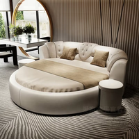 Mobilier de chambre à coucher Princesse Camas De Dormitorio Style européen minimaliste moderne grand lit double rond luxe