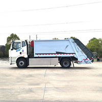 Camion à ordures électrique pur FAW 15CBM 12 tonnes à chargement arrière avec compacteur de déchets et certification CE, directement de l'usine