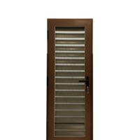 Porte en alliage d'aluminium moderne avec écran magnétique persienne horizontale et ouverture latérale