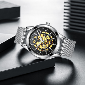 Wlisth 가죽 손목시계 제조업체 Relojes Hombre 남성용 시계 패션 기계식 시계 - Product Image 1