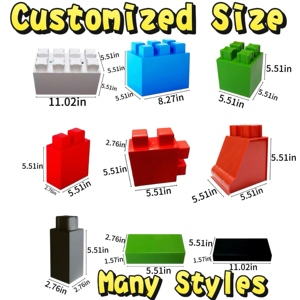 Coblocks tùy chỉnh nghệ thuật động vật tường, tường phân vùng phòng chia khối Jumbo, tự làm phun sơn vẽ - Product Image 5