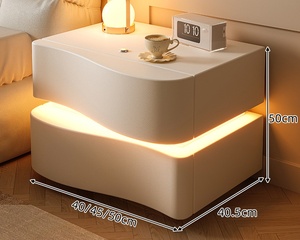 Bán buôn thông minh LED đầu giường không dây Trạm Sạc Bàn Cạnh Giường ngủ với ánh sáng trong Trắng - Product Image 2