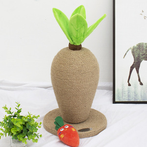 Carrot Shaped <b>Cat</b> <b>Scratching</b> <b>Post</b> Sisal Non Shedding Durable <b>Cat</b> Toy <b>For</b> Indoor <b>Cats</b> - Product Image 2