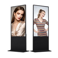 Écran d'affichage numérique LCD sur pied de 55 pouces avec boîtier entièrement métallique, prise en charge de l'animation de texte Android CMS pour une utilisation en intérieur/extérieur