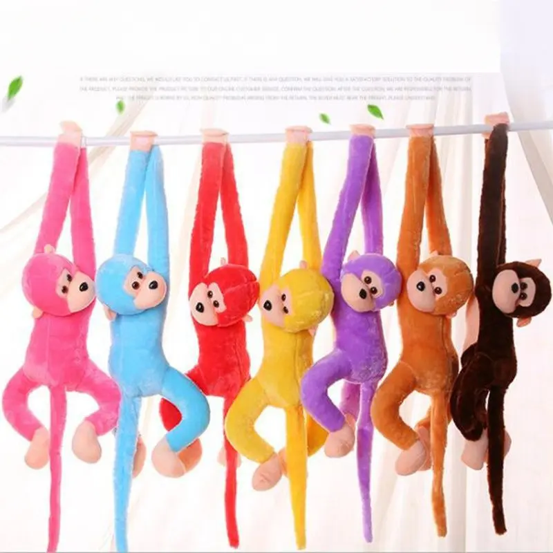QH Новые товары продаются хорошо обезьяна плюшевые игрушки обезьяна мягкие игрушки животных Висячие длинные вооруженные обезьяны плюшевые куклы 10 видов цветов