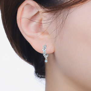 Pendientes/argollas de mariposa de latón blanco desmontables, muy vendidos, regalo original y exclusivo para chicas - Product Image 5