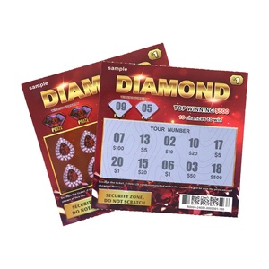 Wholesale Discount Scratch Off Supplier Digital Printing Winning Scratch Off Custom Lottery <b>Tickets</b> - Product Image 2