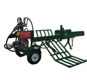 12hp 50 ton diesel log wood splitter log processor forestry machinery with hydraulic lift and deck electric start