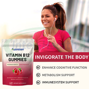 Gomitas Energéticas Ausreson Halal con Vitamina D3 y B12, Complejo de Vitaminas B1, B6 y B12, Suplementos para Aumentar de Peso, Gomitas Veganas de Vitamina B12 - Product Image 2