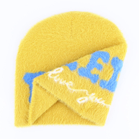 gelb weich warm gestrickt beanie hüte pelz beanies nerz beanie