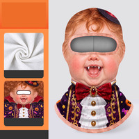 Cagoule de ski amusante pour homme, imprimée visage de bébé 3D, avec moustache blanche, couvrant entièrement le visage, respirante, avec ouverture pour les yeux, extensible