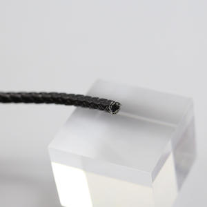 Bracelet en cuir PU tressé multi-brins fait à la main, bracelet en cuir torsadé, collier, ceinture de vêtement, forme ronde - Product Image 5