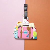 Étiquette de bagage en caoutchouc souple 3D personnalisée, mignonne et de forme spéciale, en PVC, pour la promotion ou comme cadeau, étiquette de bagage en caoutchouc PVC