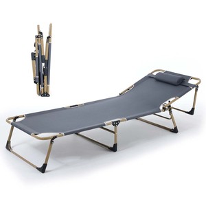 <span class=keywords><strong>Lettino</strong></span> <span class=keywords><strong>da</strong></span> <span class=keywords><strong>campeggio</strong></span> pieghevole NBT con telaio in metallo, design moderno, per <span class=keywords><strong>campeggio</strong></span>, escursioni e viaggi - Product Image 1