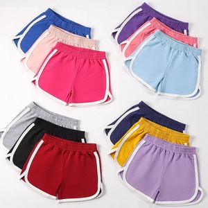 Shorts de plage en coton personnalisés pour enfants, garçons et filles, séchage rapide, taille élastique, pour tout-petits et bébés, décontractés, pour la maison ou comme pyjama, vente en gros - Product Image 1