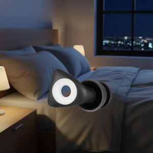 Bouchons d'oreilles en silicone souple réutilisables, type à bride, NRR 25 dB, protection auditive anti-bruit pour le sommeil - Product Image 2