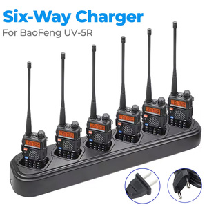 Chargeur multi-unités à six ports pour radios Baofeng UV5R F8HP, Retevis RT-5R 5RV, TYT F8 – <span class=keywords><strong>Station</strong></span> <span class=keywords><strong>de</strong></span> charge pour talkies-walkies - Product Image 1