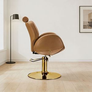 Fauteuil de Salon de Luxe Inclinable pour Femme avec Repose-Pieds Doré Autonome, Design Coquille, Idéal Maquillage, Cils, Tatouage – Vente Directe Usine - Product Image 3