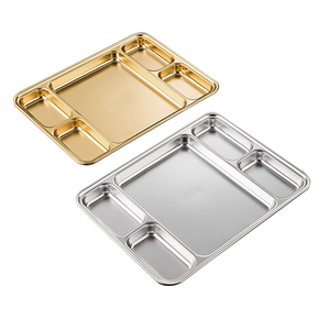 Teglia da forno ristorante in acciaio inossidabile vassoio da portata ristorazione SUS304 porta alimenti rettangolare in acciaio inossidabile - Product Image 4
