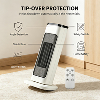 Radiateur Tour Électrique Chauffant Rapide et Puissant avec Fusible de Sécurité et Télécommande, Chauffage PTC