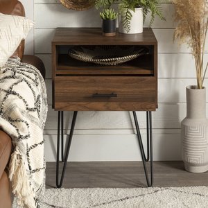 Table de chevet intelligente en bois avec tiroir, une façon simple d'organiser n'importe quelle table de chevet en bois - Product Image 4