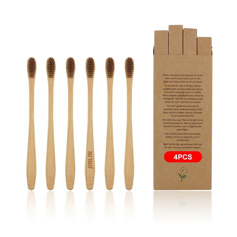 ベストセラー製品注文無料サンプル生分解性竹原料毛柔らかい歯ブラシ