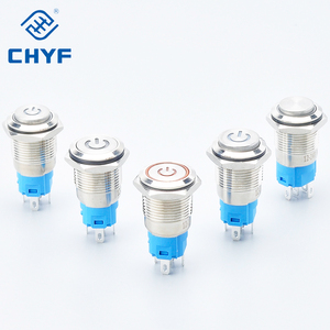Interrupteur d'alimentation CHYF 8mm/12mm/16mm/19mm/22mm/25mm/30mm 1ON/1ON1OC 120v interrupteur à bouton poussoir avec connecteur interrupteur led - Product Image 3
