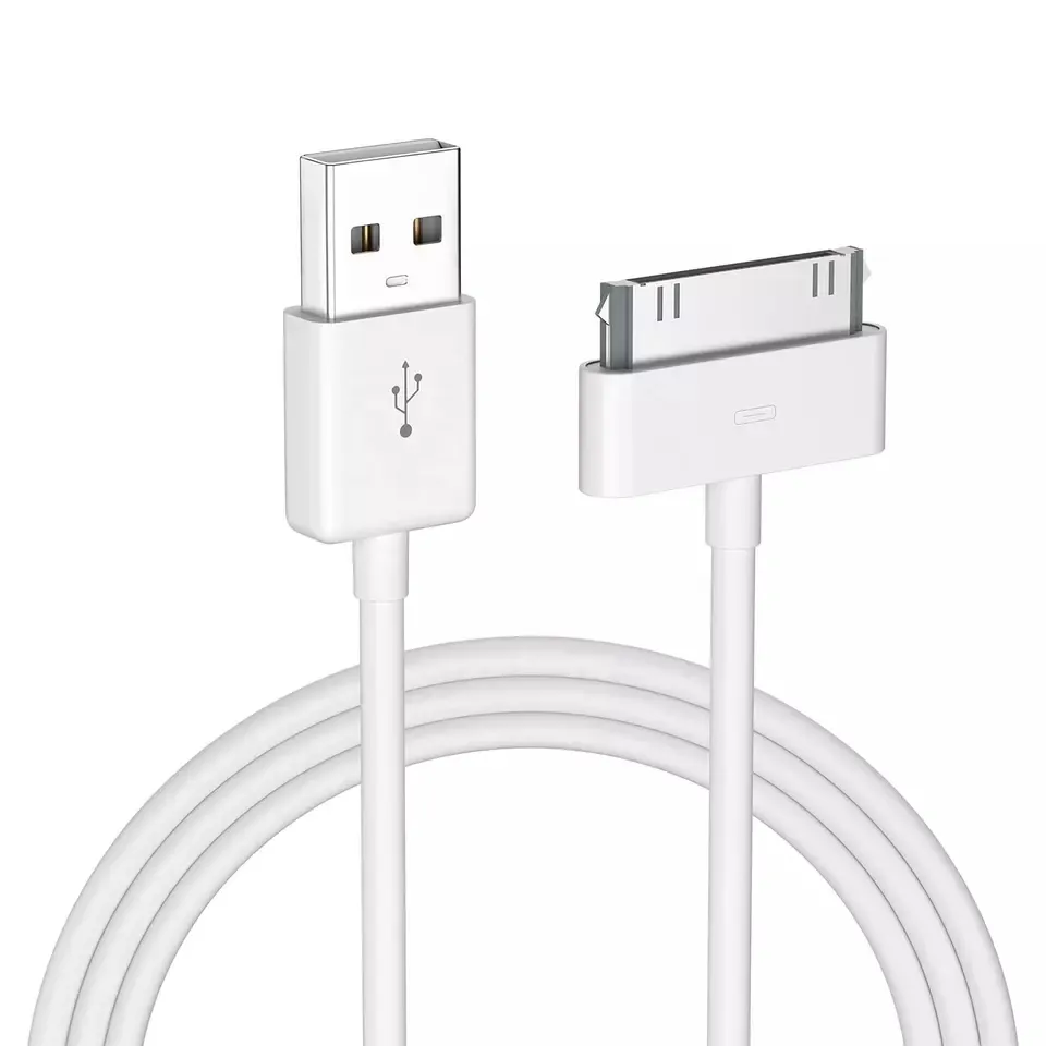 micro A to 30 pin phone charging cord 1m phone charging adapter usb data charger cable for iphone 4 4s for ipad 2 3