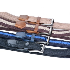 Ceintures pour hommes en jean décontracté tressé en coton doux et extensible, 1-3/8 "de large avec <span class=keywords><strong>corde</strong></span> de cire et paille de couleur mélangée - Product Image 6
