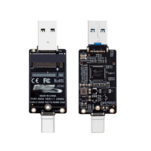 محول لوحة <span class=keywords><strong>M</strong></span>.<span class=keywords><strong>2</strong></span> إلى USB-A من النوع C مزدوج الرأس لمحركات الأقراص الصلبة، يدعم بروتوكول JMS583 NVMe بسرعة 10 جيجابت في الثانية - Product Image 1