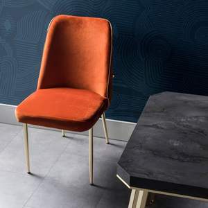 Silla de Comedor Moderna Tapizada con Patas de Acero Inoxidable, Muebles para Hogar y Oficina - Product Image 5