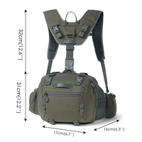 Mochila Táctica Multifuncional ARTEX, Ajustable, para Caza, con Bolsillos Grandes y Correas Anchas para los Hombros