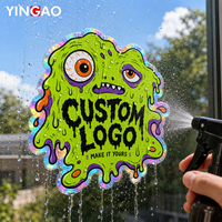 Autocollants holographiques personnalisés avec logo, étiquettes adhésives imperméables découpées sur mesure, logo personnalisé pour ordinateur portable, valise, bagages