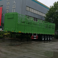 Semi-remorque pour le transport de bétail, 4 essieux, acier robuste, transport d'animaux, transport de bovins