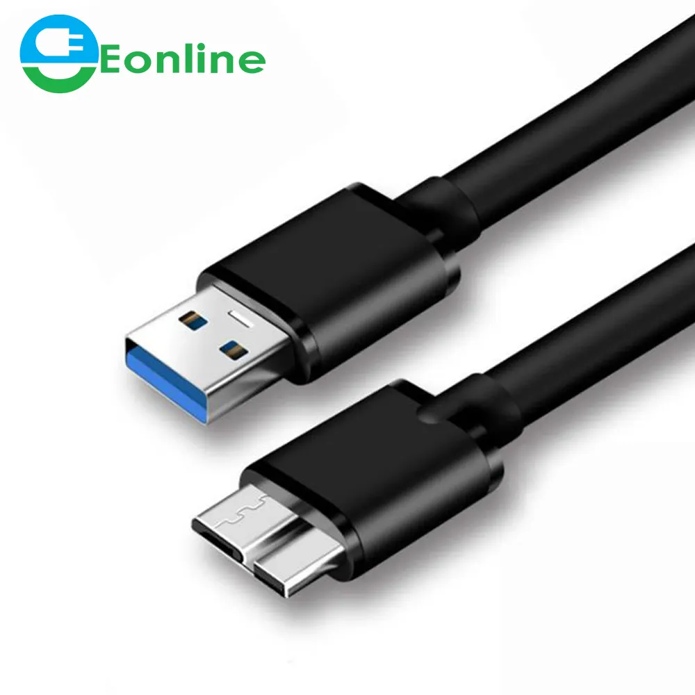 Eonline USB 3.0 Micro B Kabel untuk Eksternal Hard Disk Drive HDD Kabel AM-Micro3.0 Pengisian Kabel untuk Samsung NOTE3 S5 kabel Telepon