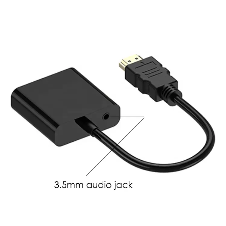 1080P 4K HDM TV I Nam để VGA Nữ adapter với 3.5 âm thanh jack điện cho máy tính PC màn hình HDTV