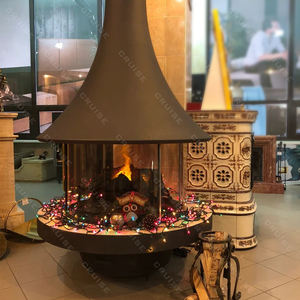 เตาผิงแบบแขวน1200มม. พร้อมโต๊ะ1300/1500มม. การพ่นละอองไอน้ำ3D บ้านสำเร็จรูปล่องเรือตามสั่ง - Product Image 3