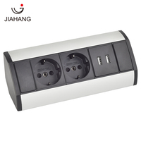 热卖德国TUV Mark CE书桌铝制转角插座带USB