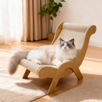 Arbre à chat moderne et luxueux en fibre de coton durable, grand arbre à chat d'intérieur avec zones d'escalade et de repos pour chats