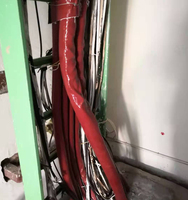 Gaine tubulaire de protection en fibre de verre ignifuge et isolante pour câble de transformateur, résistante aux hautes températures
