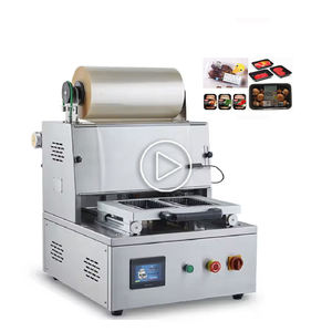 Machine de scellage semi-automatique électrique DQ450T à grande vitesse pour emballage sous atmosphère de sachets triangulaires de produits chimiques, de fromage et de sandwichs - Product Image 1