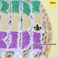 MARDI Patchs en tissu thermocollants brodés de sequins, activés par la chaleur, vente en gros pour vêtements/sacs |   DIY professionnel en 3 minutes